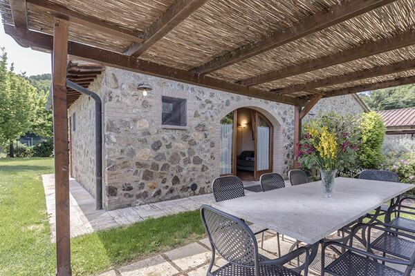Toskana-Resort Ferienwohnung mit Pool und Therme bei San Gimignano 6 Personen