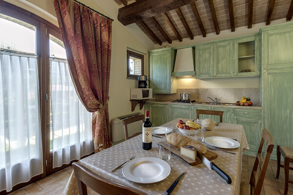 Toskana-Resort Ferienwohnung mit Pool und Therme bei San Gimignano 6 Personen