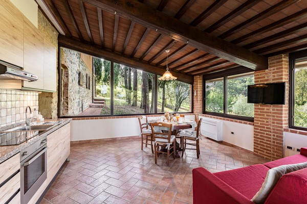 Ferienwohnung Toskana mit Pool, Tennisplatz, Spielplatz und Gemüsegarten