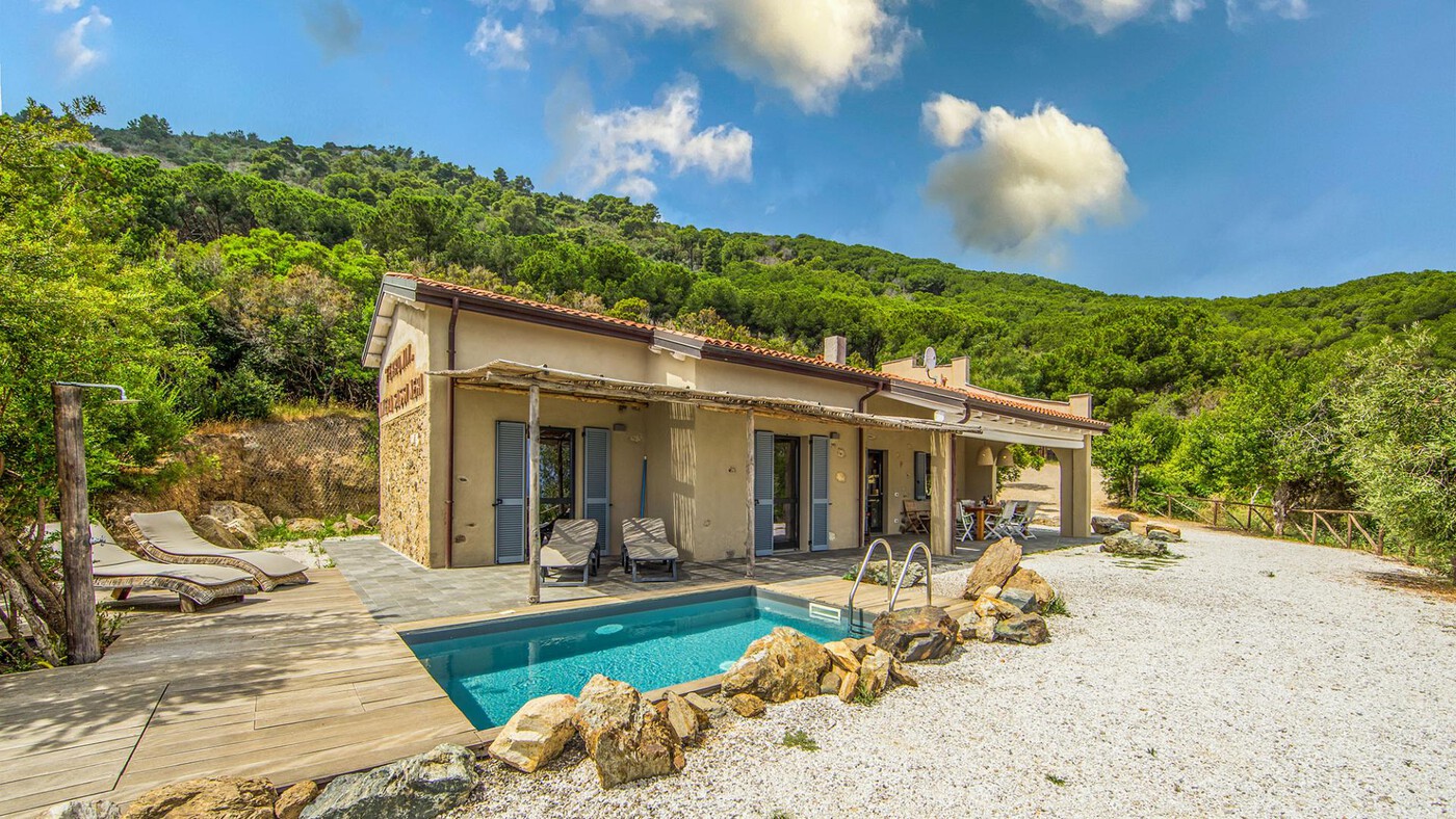 Elba-Ferienhaus mit Meerblick und Pool für 4-6 Personen