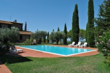 Ferienwohnung mit Panoramapool in der Toskana