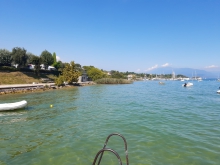 Moniga , Steinstrand am Gardasee