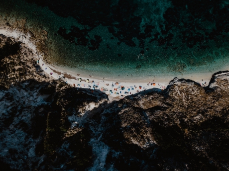 Kiesstrand Spiaggia di Sansone, Toskana