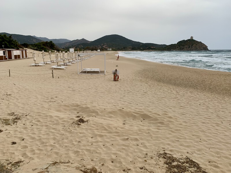 feiner Sandstrand Spiaggia di Monte Cogoni, Sardinien