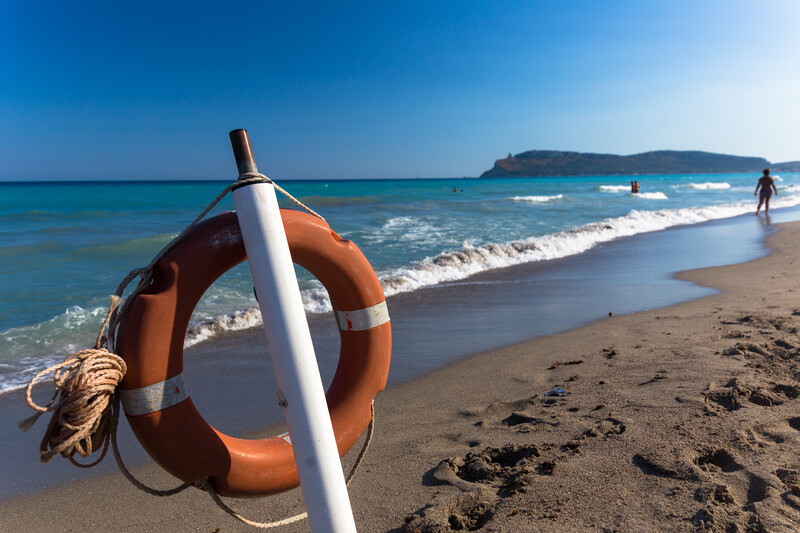 feiner Sandstrand Spiaggia del Poetto, Sardinien