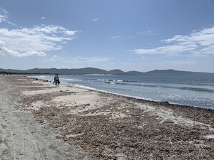 feiner Sandstrand Porto Pino, Sardinien