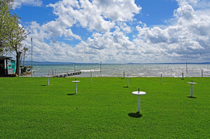 Riva Verde, Kiesstrand im Latium<p></p>