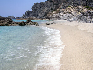 Praia i focu, feiner Sandstrand in Kalabrien