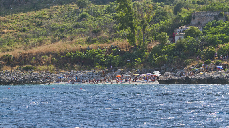Kiesstrand Cala dell'Uzzo, Sizilien
