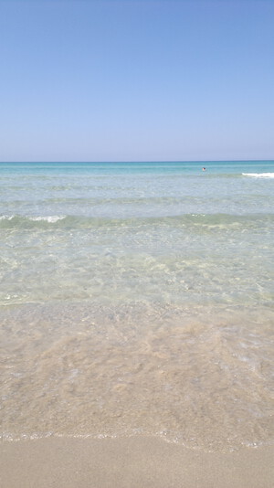 Spiaggia di Pescoluse, feiner Sandstrand in Apulien