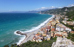 Sandstrand Spiaggia di Varigotti, Ligurien