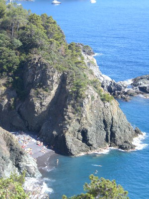 Steinstrand Portopidocchio, Ligurien