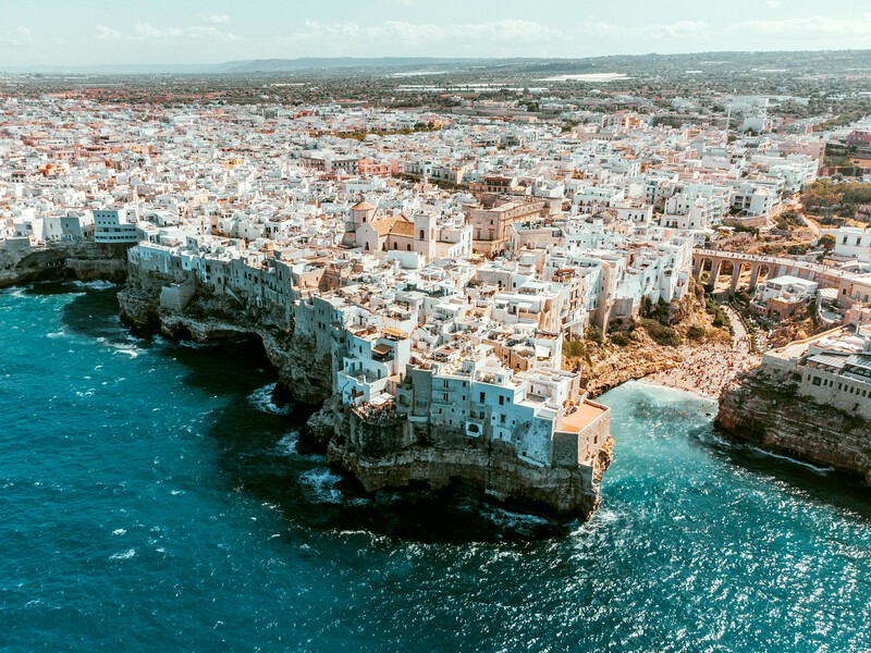 Kiesstrand Lama Monachile, Apulien