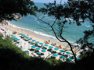 Spiaggia di San Michele, Kiesstrand in Marken