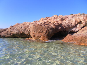 feiner Sandstrand Spiaggia di Santa Margherita di Pula, Sardinien