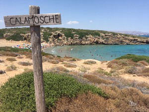 Sandstrand Spiaggia di Calamosche, Sizilien
