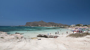 Sandstrand Lido Burrone, Sizilien