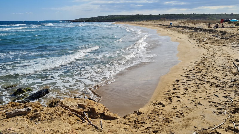 feiner Sandstrand Spiaggia di Eloro, Sizilien