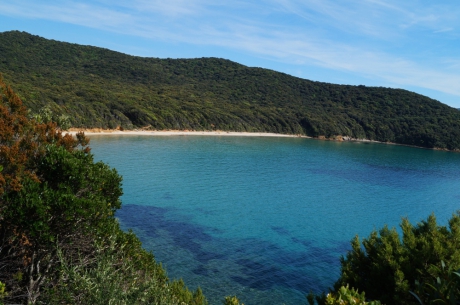 feiner Sandstrand Cala Violina, Toskana