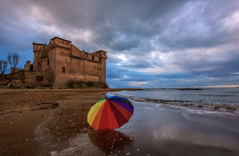 Sandstrand Spiaggia Santa Severa, Latium