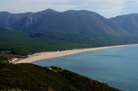 feiner Sandstrand Portixeddu, Sardinien