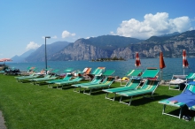 Malcesine, Steinstrand am Gardasee<p></p>