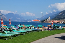 Malcesine, Steinstrand am Gardasee<p></p>