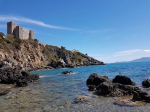 Talamone, Steinstrand in der Toskana