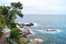 Nervi, felsiger Strand in Ligurien<p></p>