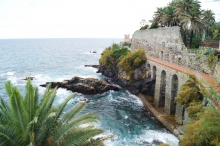 Nervi, felsiger Strand in Ligurien<p></p>